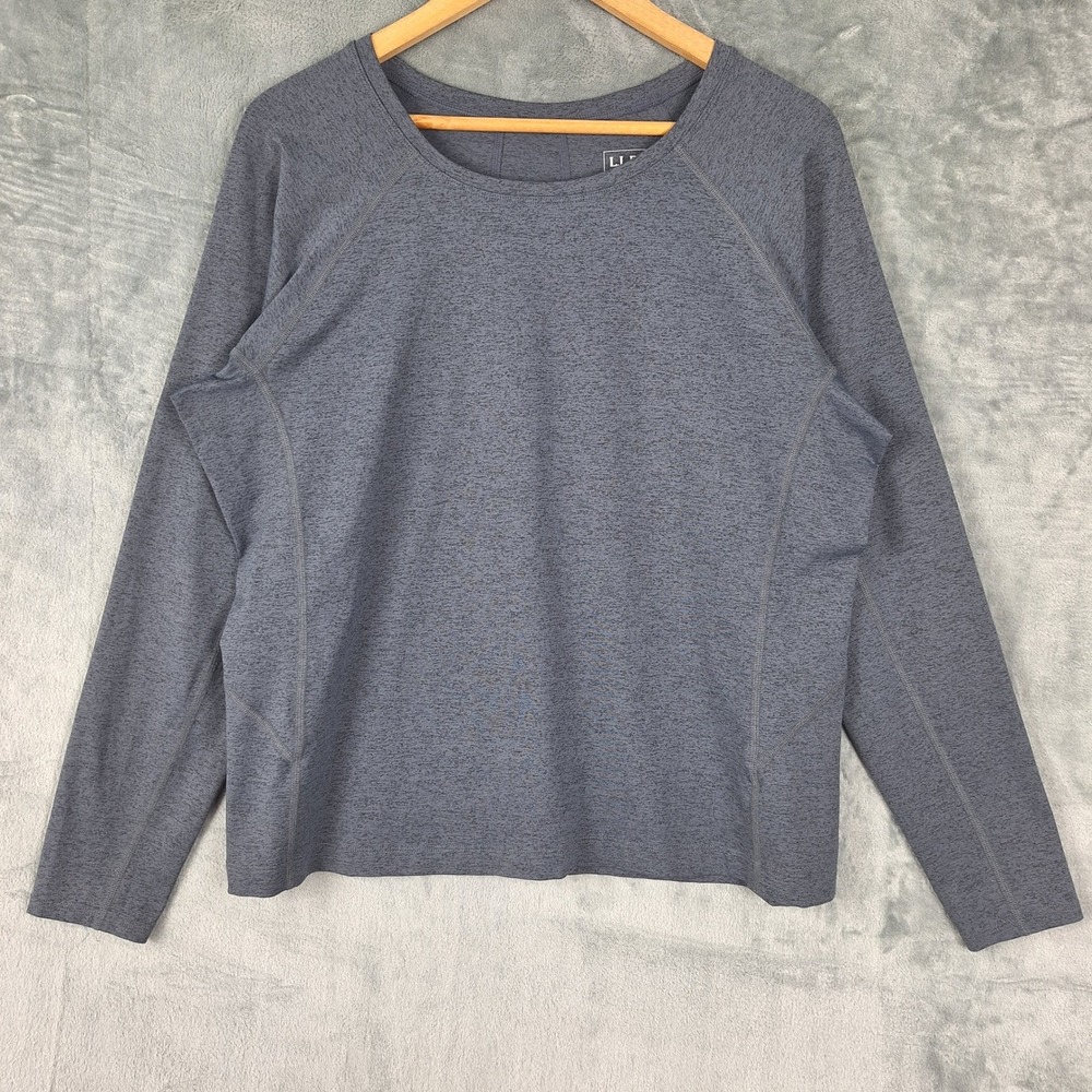 LL Bean Top Womens XL‎ Gray Swim Beach UPF 50 Sun Pullover Outdoor Long Sleeve